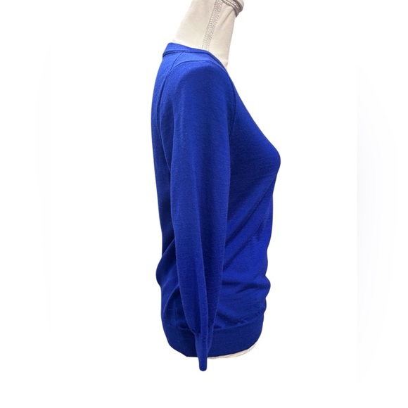 J.Crew 100% Merino Wool Crewneck Sweater Royal Blue Women’s Size M - Picture 5 of 7